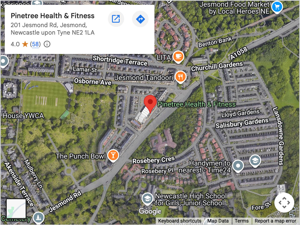 Pinetree Clinic Map Ahead for Health Catherine Williams Google Map - The Pinetree Clinic Newcastle Upon Tyne